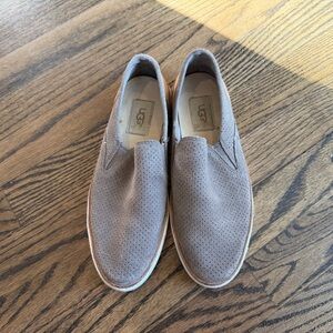 UGG Women's Taupe Suede Slip-On Comfort Shoes Size 6.5